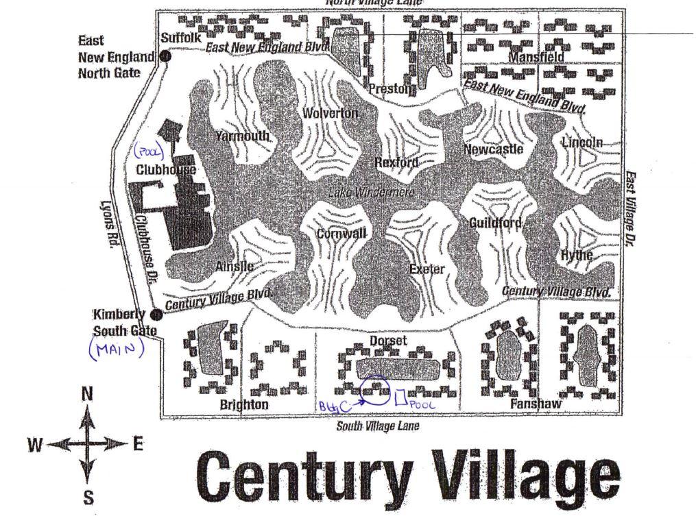 113 Dorset C Boca Raton, FL 33434 - Photo 48 of 49 Century Village Map