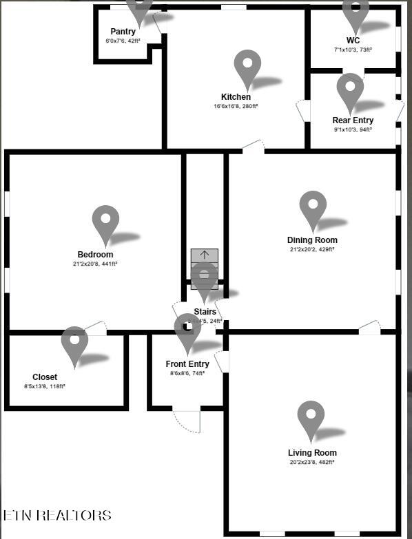 401 Morton Road Harriman, TN 37748 - Photo 16 of 17 first floor floorplan