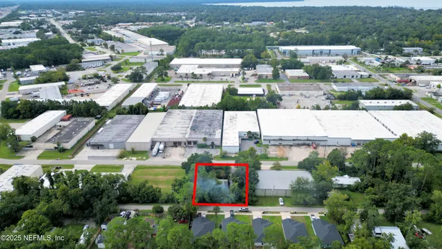 an aerial view of multiple house