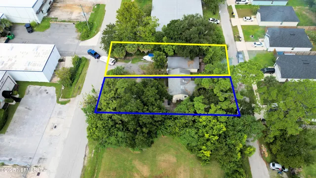 a view of a garden from a patio