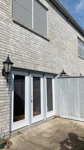 a view of a door of the house