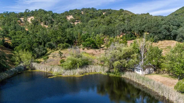 a view of a mountain with a outdoor space