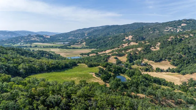 a view of a house with backyard and garden