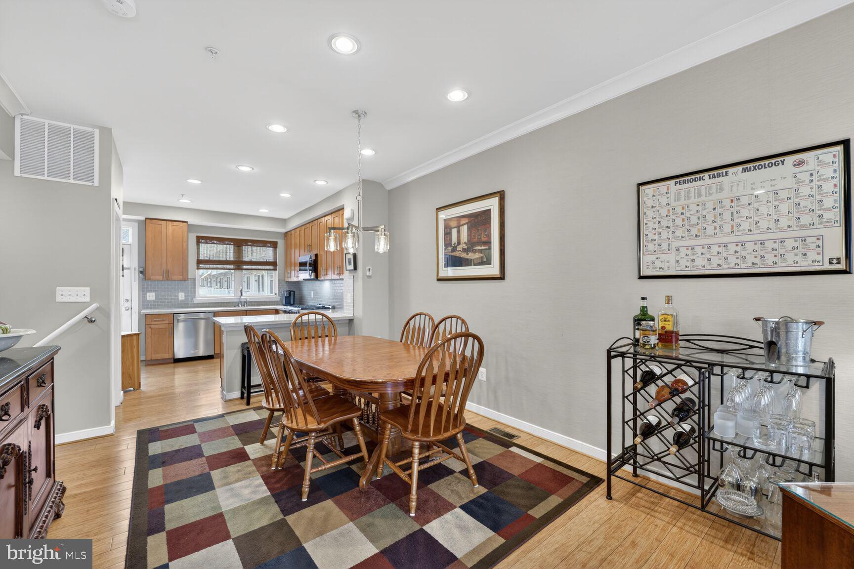 814 3rd Street Southeast Washington, DC 20003 - Photo 8 of 36 a view of a dining room with furniture and wooden floor