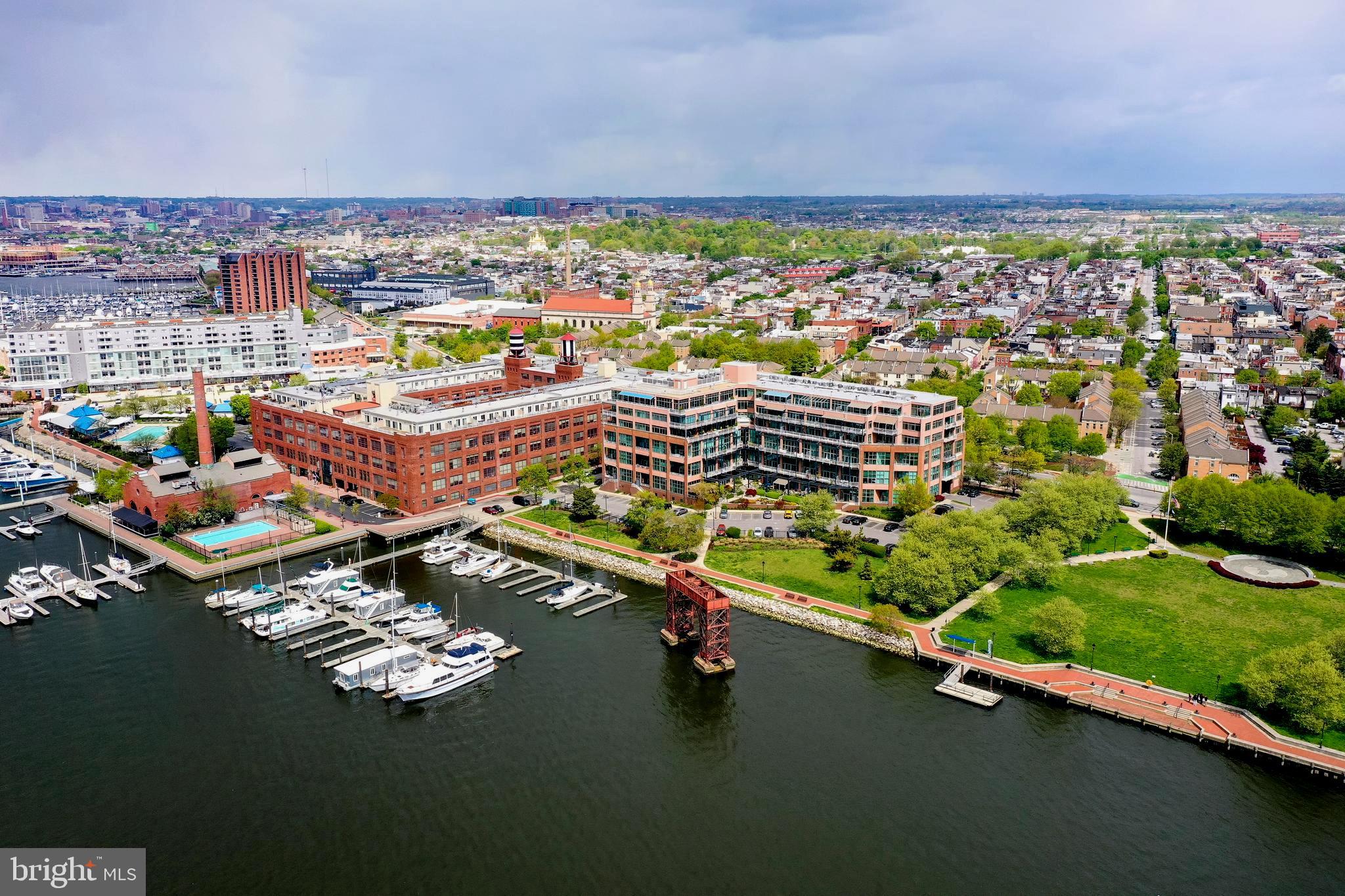 2901 Boston Street, Unit 513 Baltimore, MD 21224 - Photo 61 of 62 an aerial view of a city with ocean view