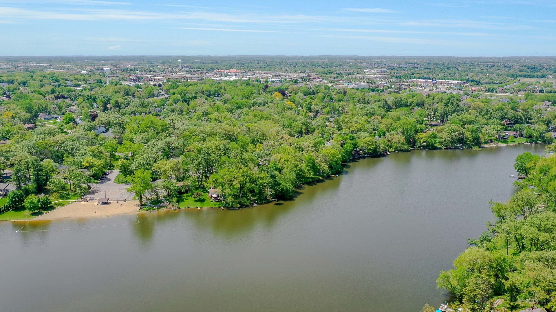 244 Indian Trail Lake In The Hills, IL 60156 - Photo 47 of 52 an aerial view of a houses with ocean view