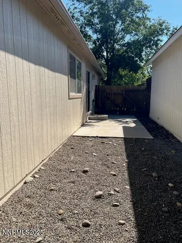 a backyard of a house