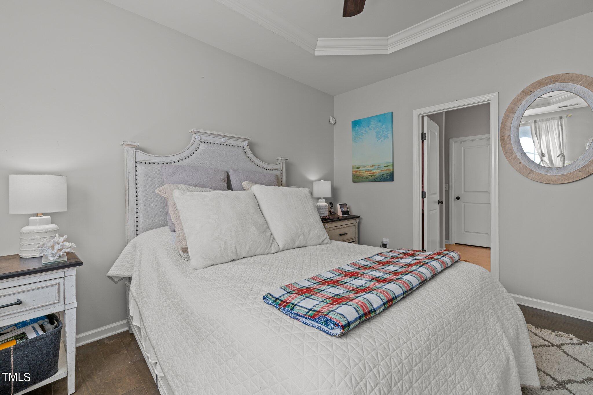 121 Zante Currant Road Durham, NC 27703 - Photo 13 of 30 1st Floor Primary Suite with Trey Ceilin