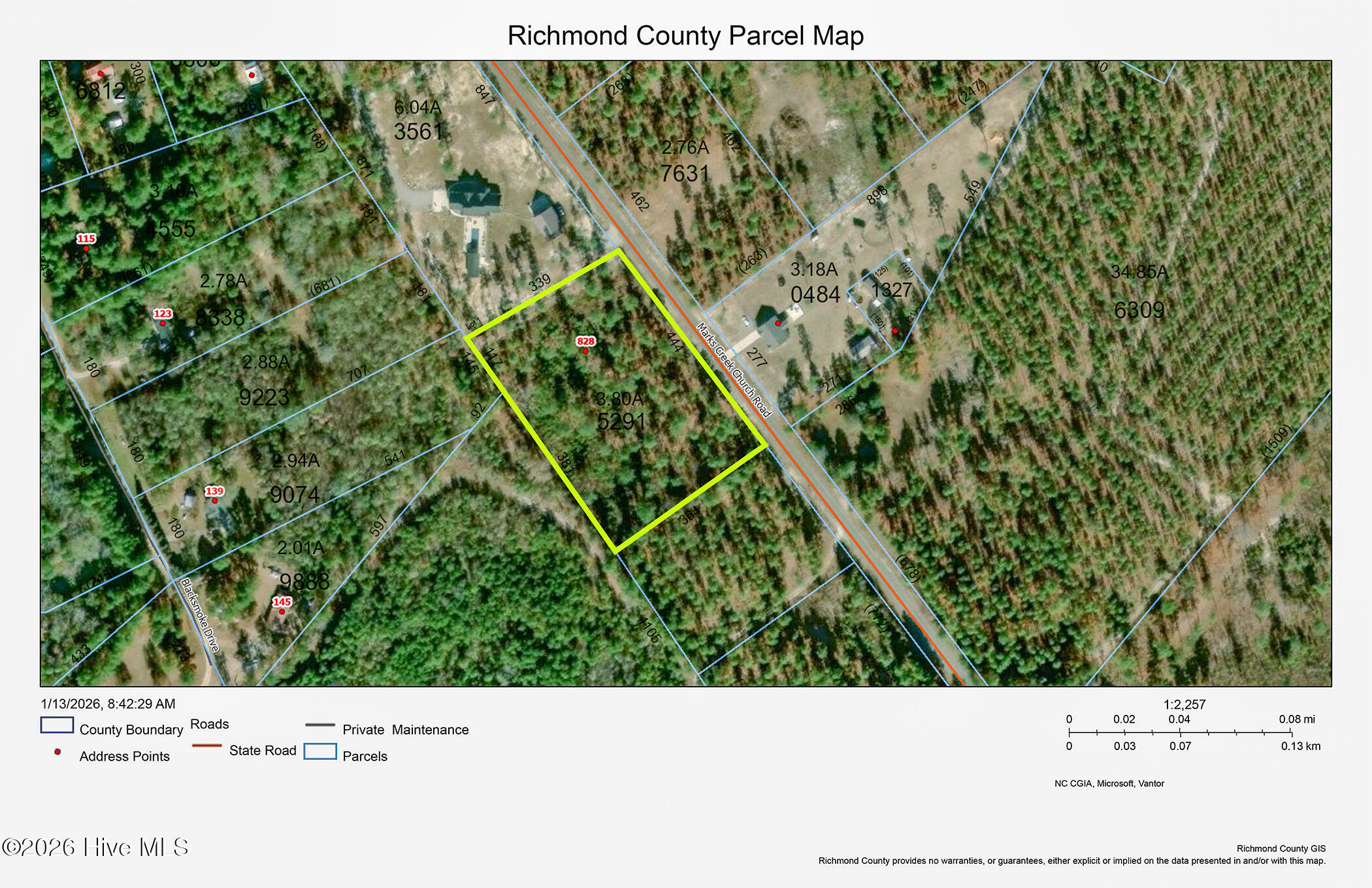 828 Marks Creek Church Road Hamlet, NC 28345 - Photo 18 of 18 Marcks Creek Parcel