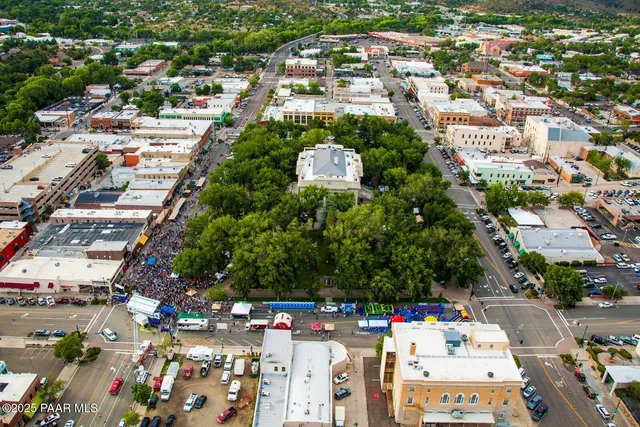 a front view of a building with street