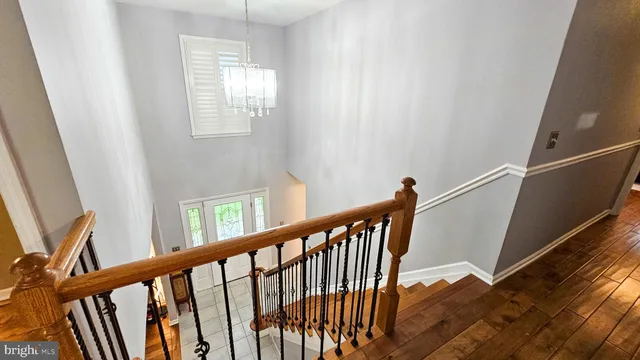 a view of entryway with wooden floor