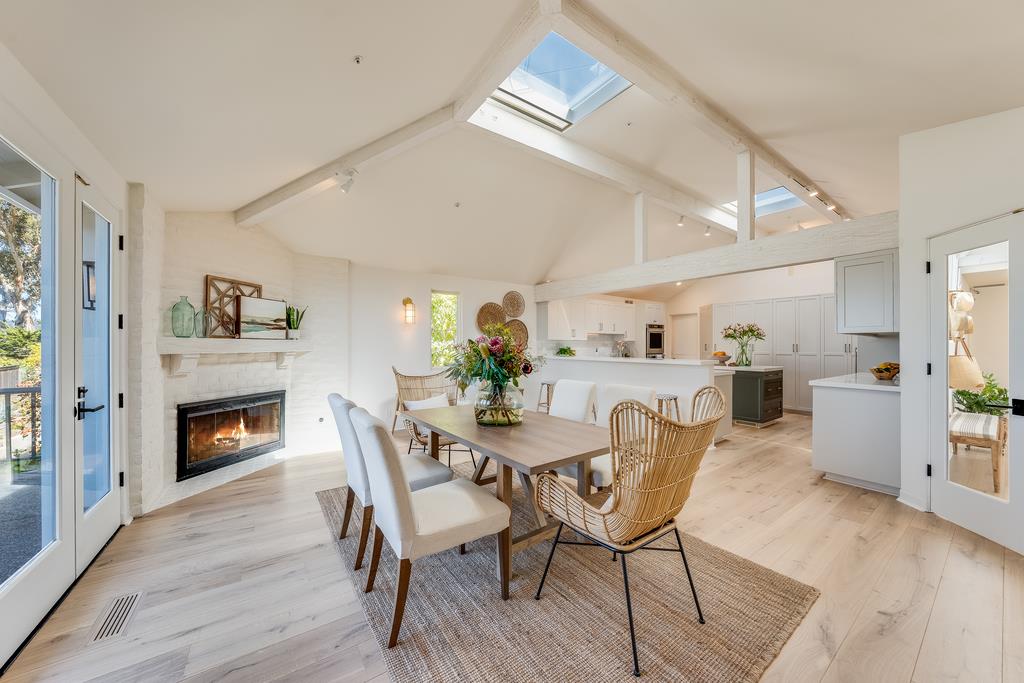 2863 Cuesta Way Carmel, CA 93923 - Photo 21 of 59 a dining room with furniture and fireplace