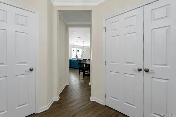a utility room with washing machine