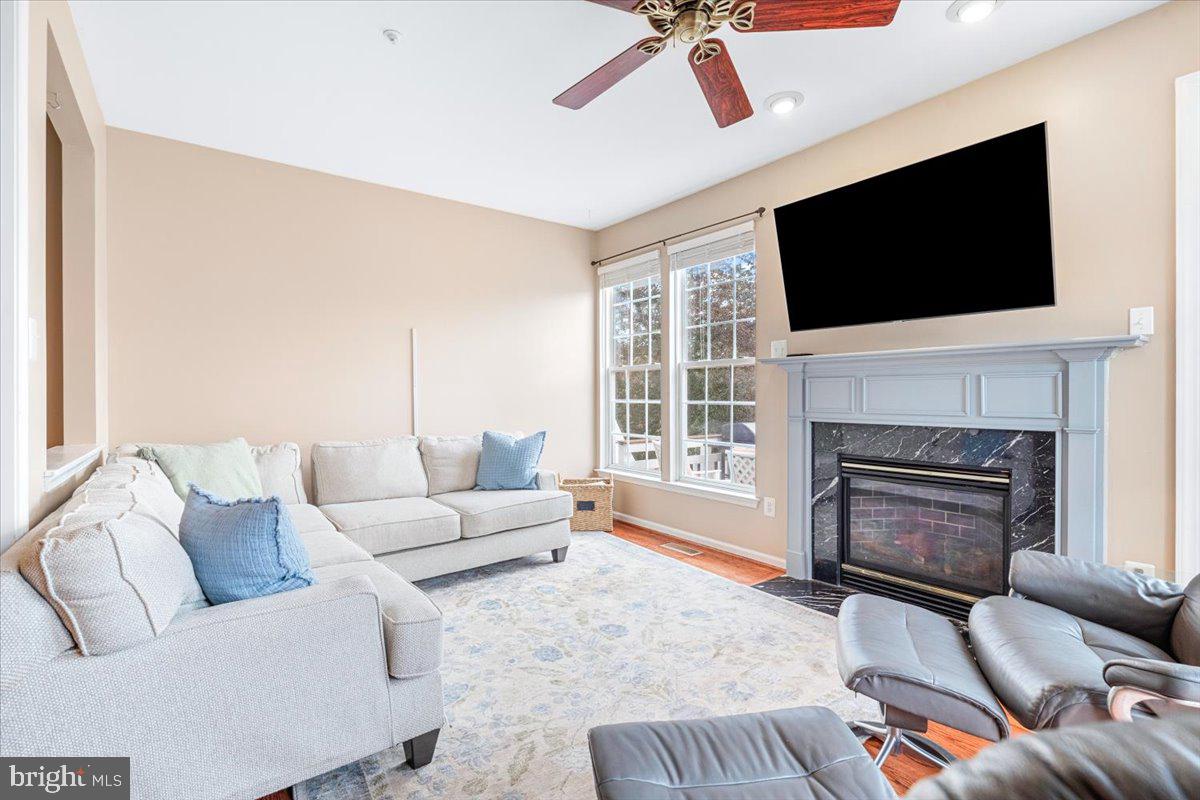 1729 Emory Street Frederick, MD 21701 - Photo 7 of 50 a living room with furniture a flat screen tv and a fireplace