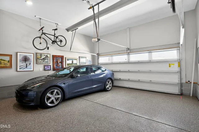 a car parked in a room