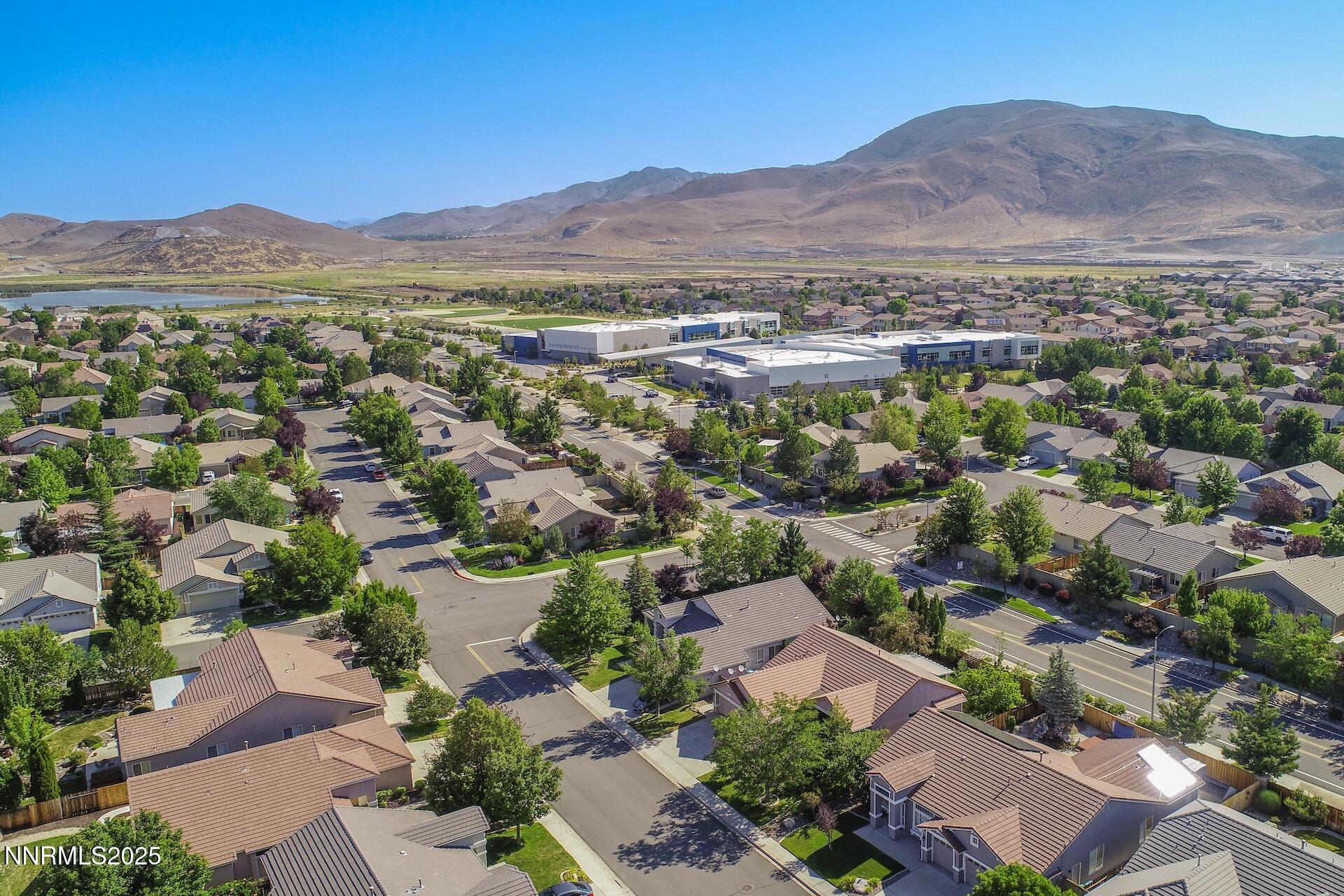 9579 Mammoth Court Reno, NV 89521 - Photo 29 of 39 an aerial view of residential house and sandy dunes
