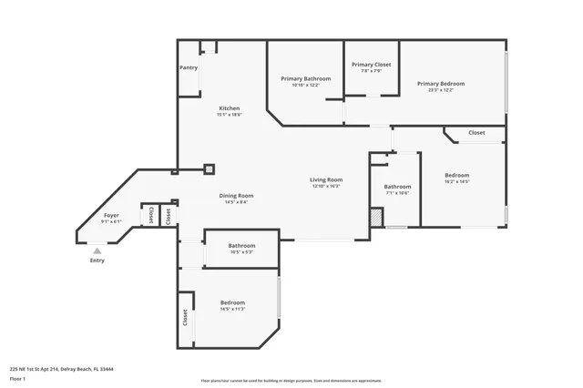 $1,050,000 | 225 Northeast 1st Street, Unit 214, Delray Beach, FL 33444