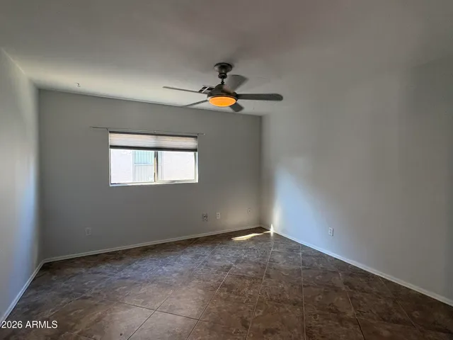 an empty room with a window