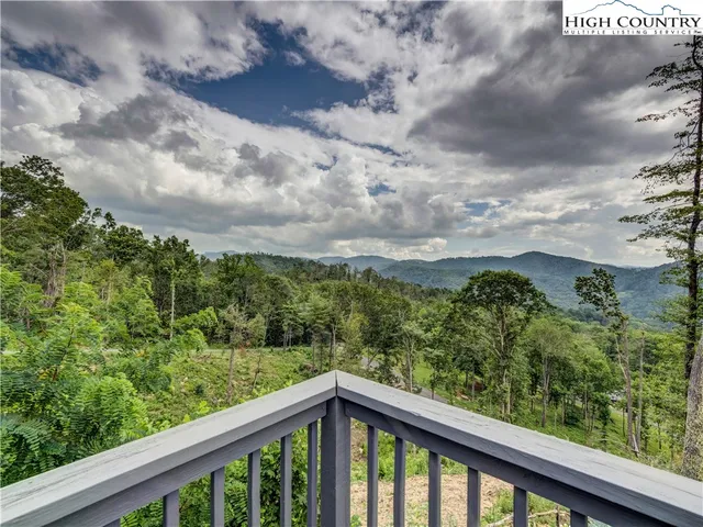 a balcony with an outdoor space