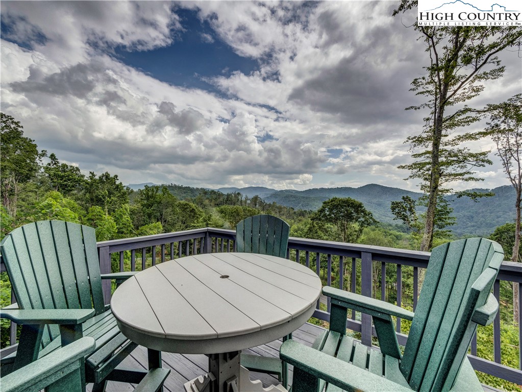 885 John Erwin Road Banner Elk, NC 28604 - Photo 37 of 50 a view of a balcony dining and furniture