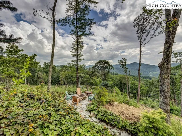 a view of outdoor space and trees all around