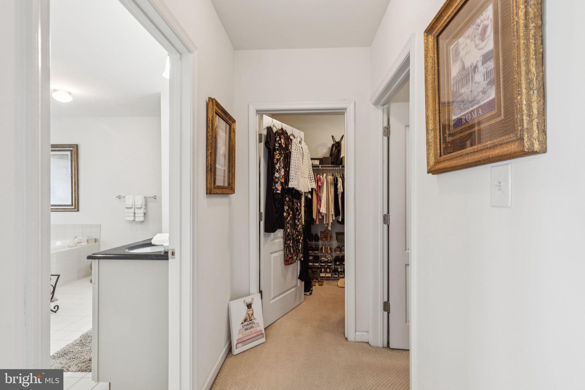 2303 Roma Drive Philadelphia, PA 19145 - Photo 72 of 80 a view of a hallway with closet and a fireplace