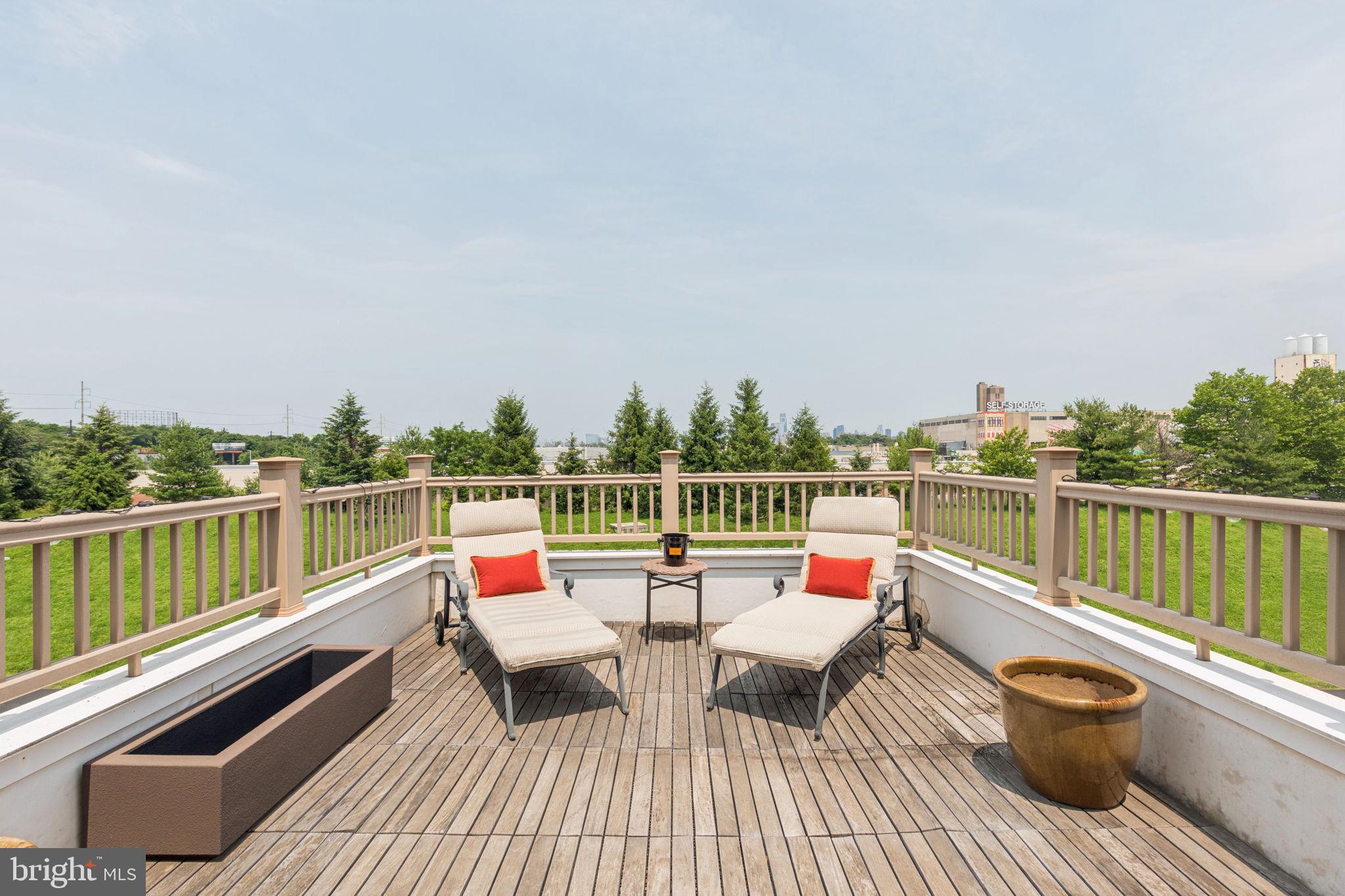 2303 Roma Drive Philadelphia, PA 19145 - Photo 77 of 80 Large Deck Off Owner Suite Facing Skyline Views