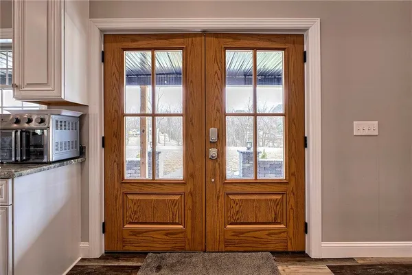 a view of front door of house