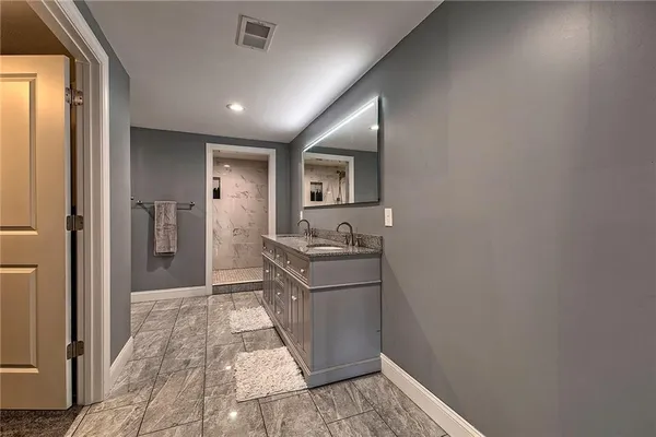 a room with a washer and dryer