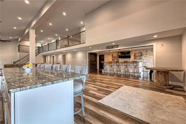 a view of a living room and entry way