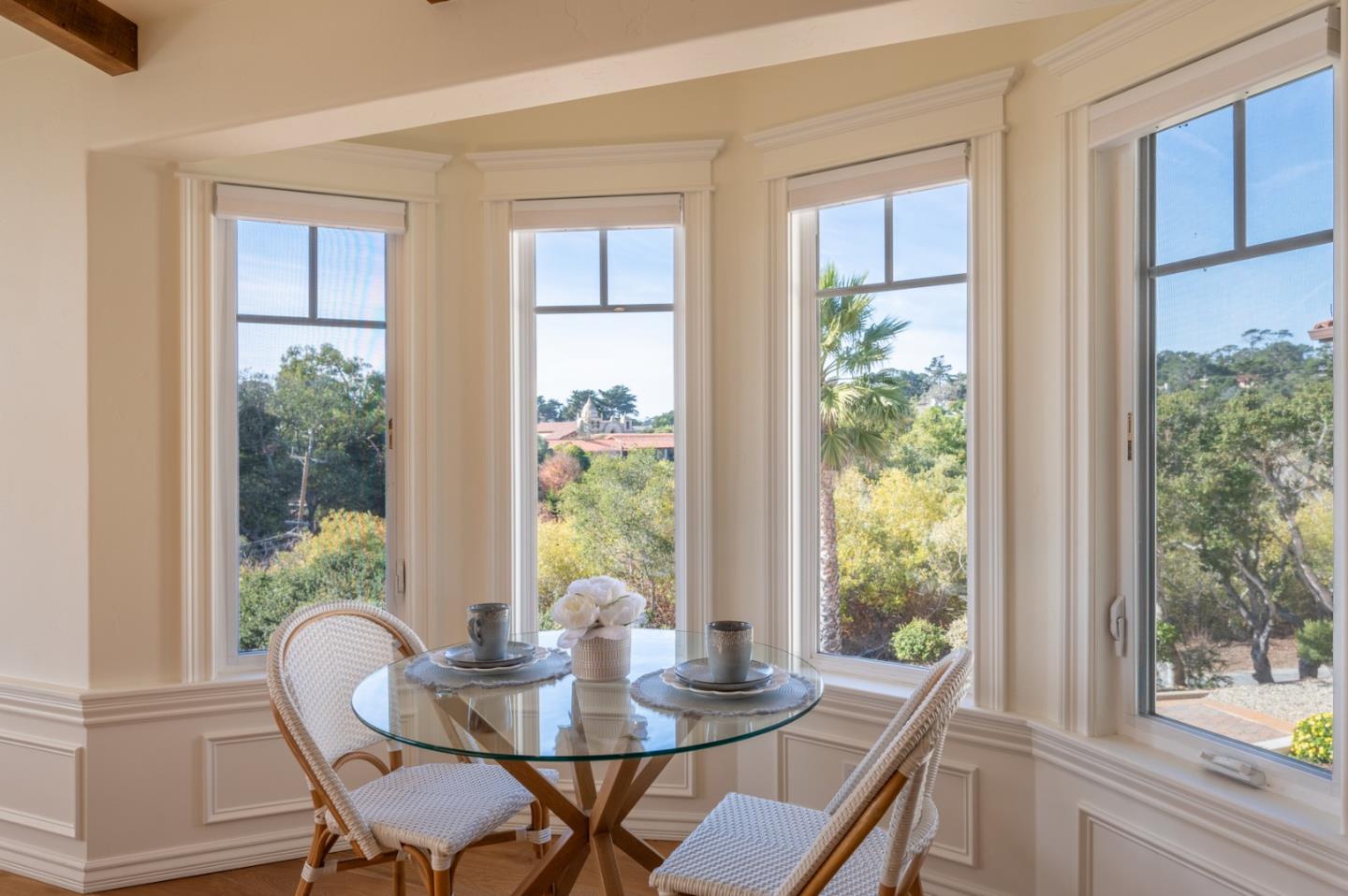 26345 Ladera Drive Carmel, CA 93923 - Photo 20 of 41 a view of a dining room with furniture window and outside view
