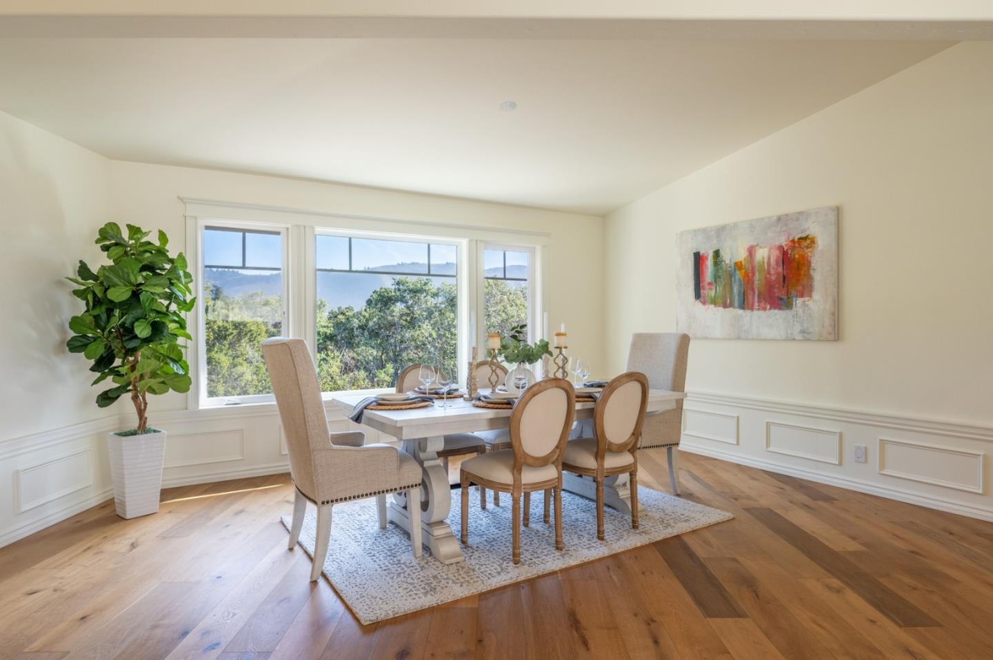 26345 Ladera Drive Carmel, CA 93923 - Photo 9 of 41 a view of a dining room with furniture window and wooden floor