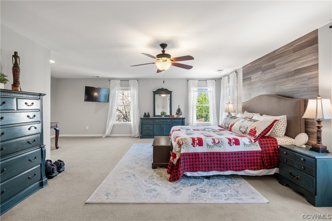 7031 Crackerberry Drive Moseley, VA 23120 - Photo 18 of 47 a bedroom with a bed and a chandelier