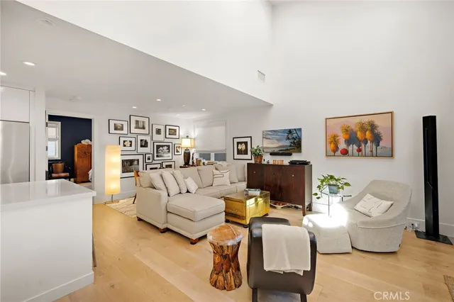 a view of an entryway with a flower pot