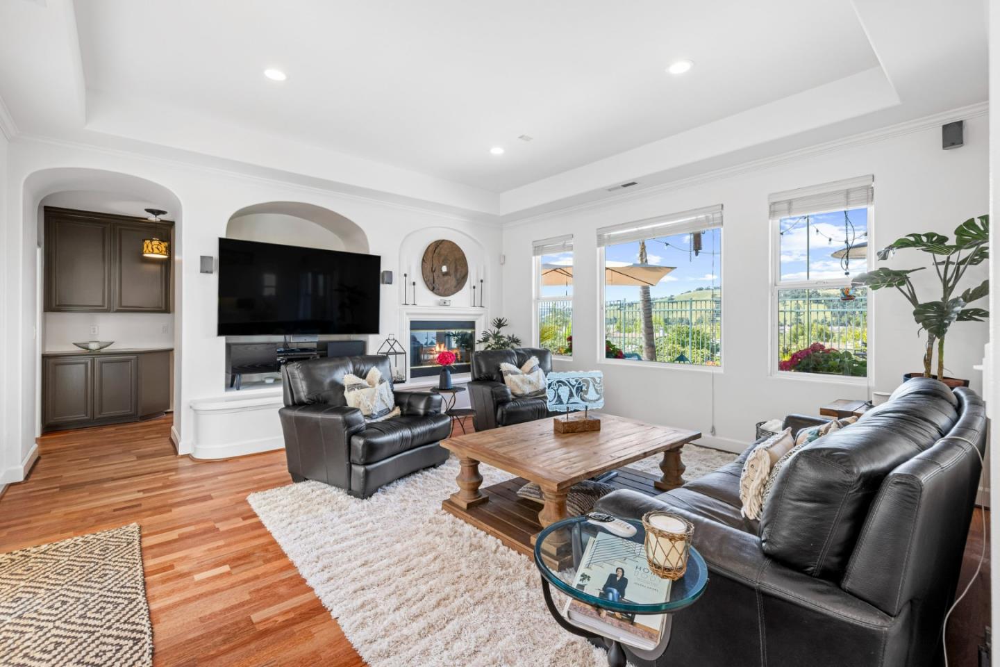 1913 St Andrews Circle Gilroy, CA 95020 - Photo 26 of 79 a living room with furniture fireplace and a flat screen tv