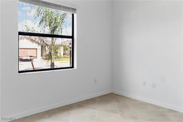 an empty room with a window