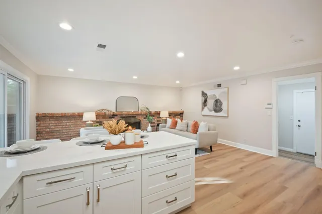 a view of living room with furniture and window