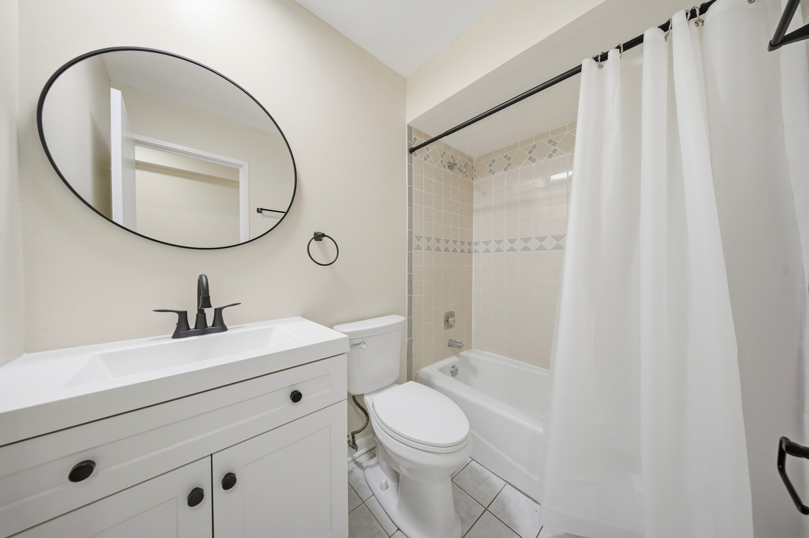 291 North Gregory Street, Unit 6 Aurora, IL 60504 - Photo 19 of 27 a bathroom with a sink a mirror a toilet and a shower