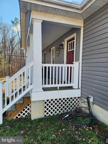 a view of a swimming pool with trees