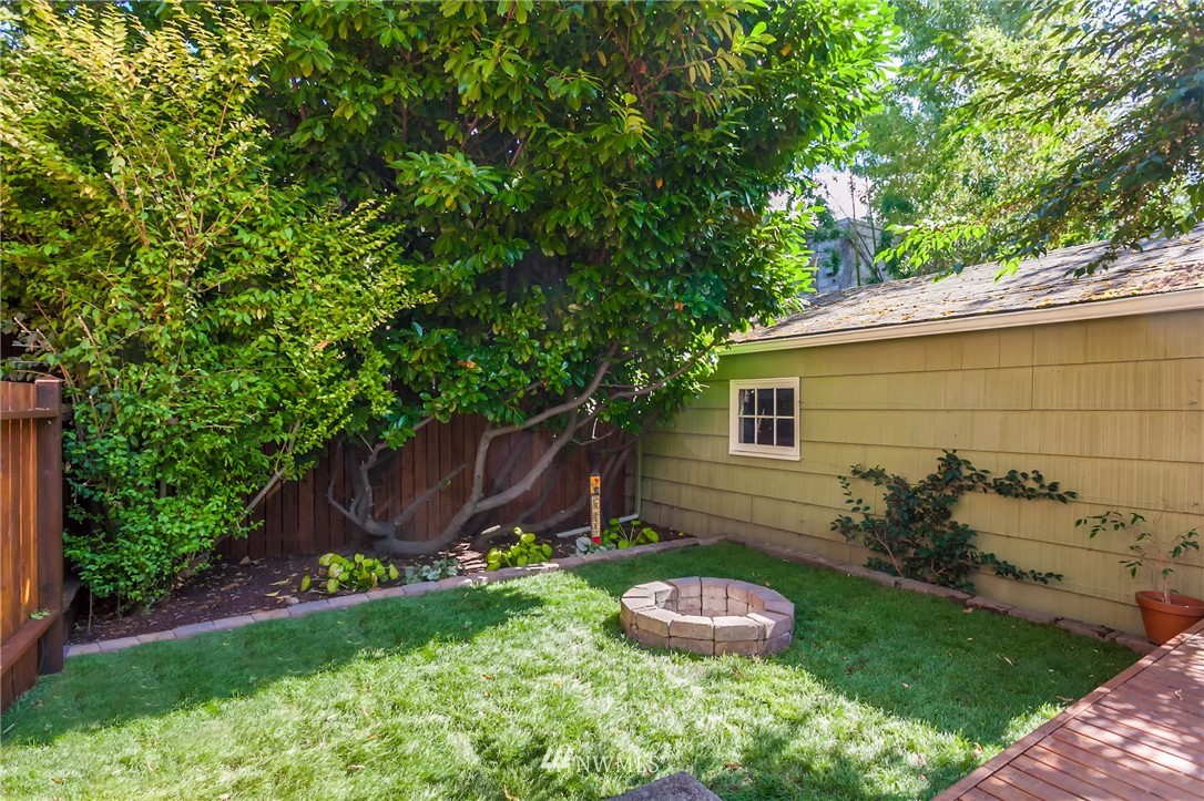 3926 Midvale Avenue North Seattle, WA 98103 - Photo 24 of 25 a view of backyard with potted plants and a large tree