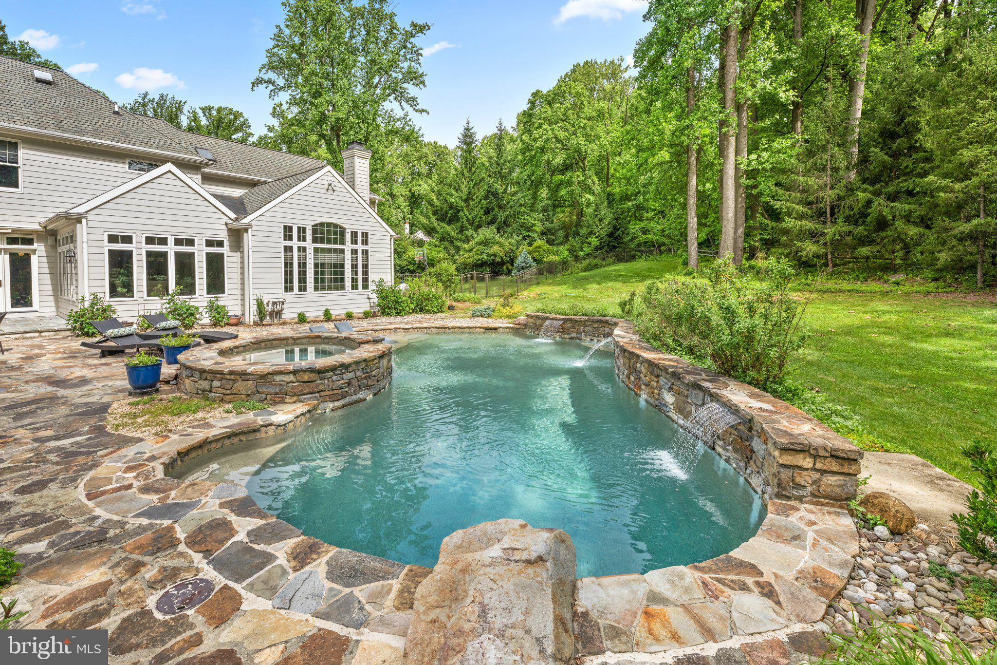 429 Church Road Devon, PA 19333 - Photo 53 of 55 Serene backyard oasis with pool.