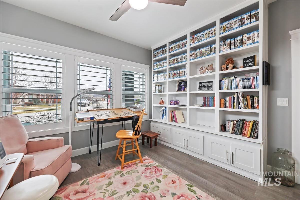 189 South Devon Avenue Star, ID 83669 - Photo 23 of 42 Office featuring dark wood-style flooring and ceiling fan