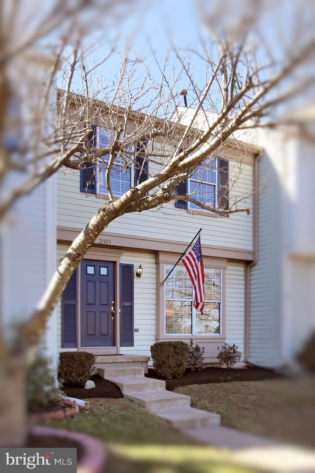 a front view of a house