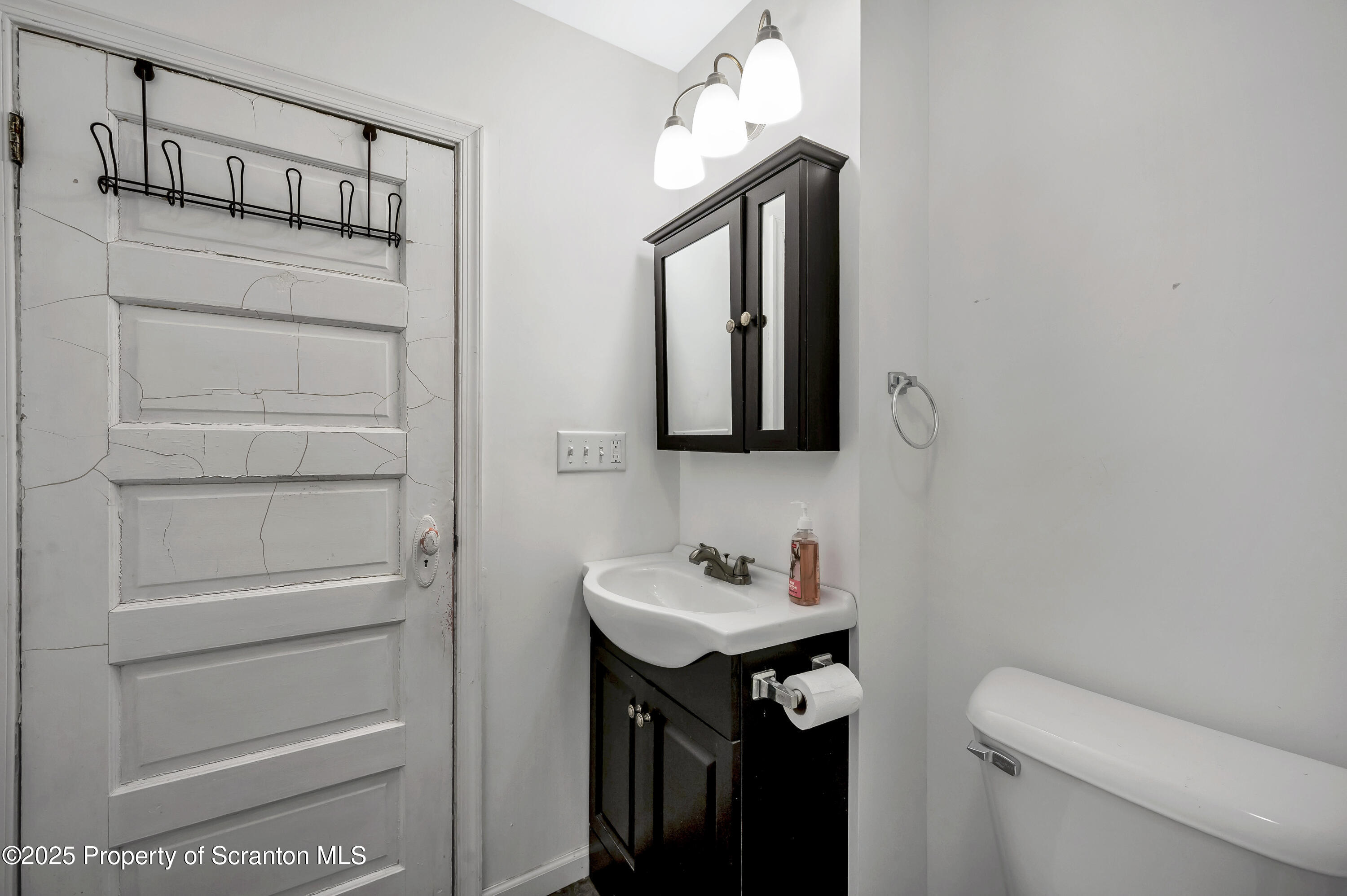 811 Grandview Street Scranton, PA 18509 - Photo 12 of 13 a bathroom with a sink a light fixture and a toilet