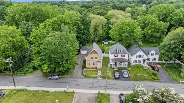 an aerial view of multiple house