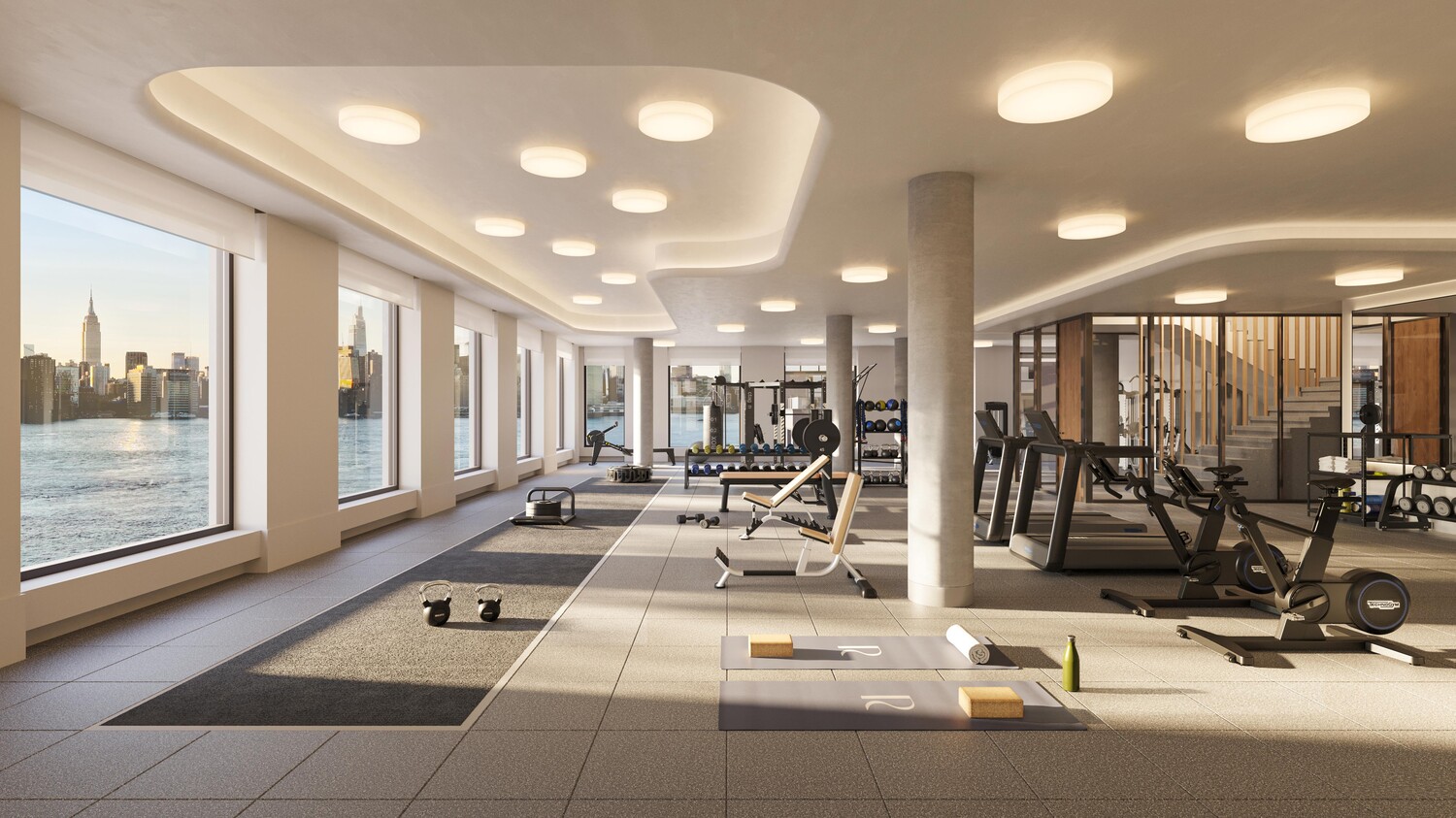 18 India Street, Unit 1108N Brooklyn, NY 11222 - Photo 10 of 18 a gym with lots of equipment