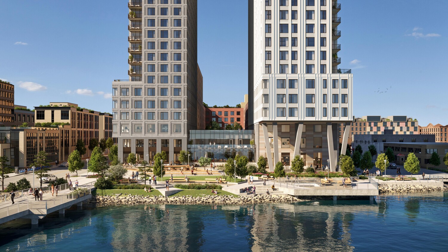 18 India Street, Unit 1108N Brooklyn, NY 11222 - Photo 6 of 18 a view of water with tall building