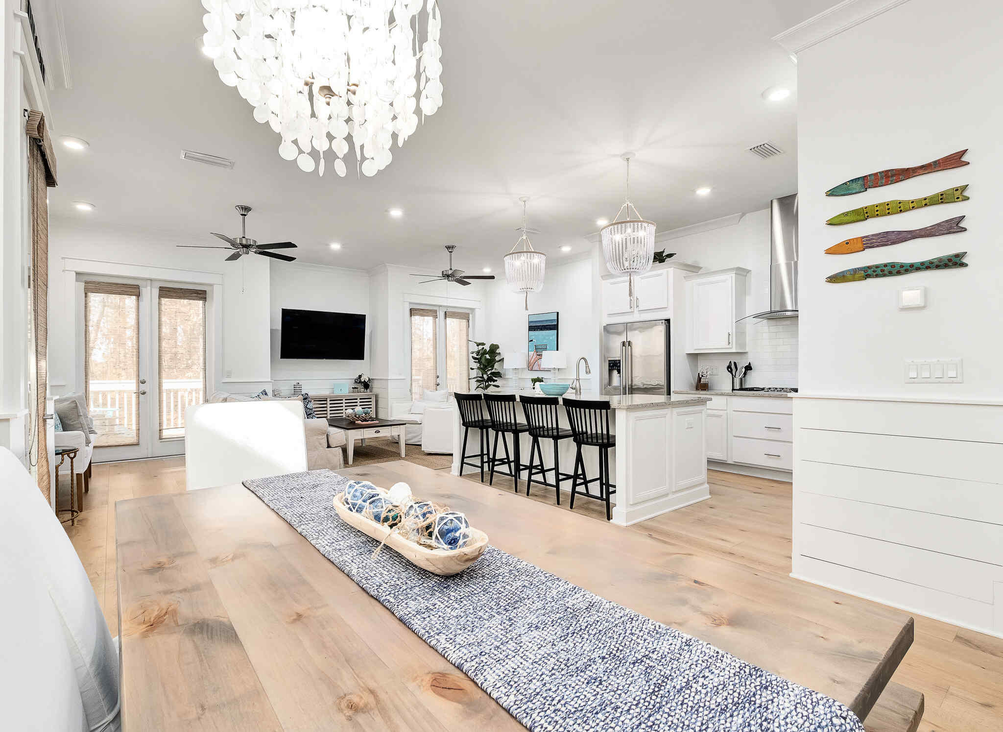 117 West W Pine, Unit A Inlet Beach, FL 32461 - Photo 13 of 30 Dining to kitchen and living room