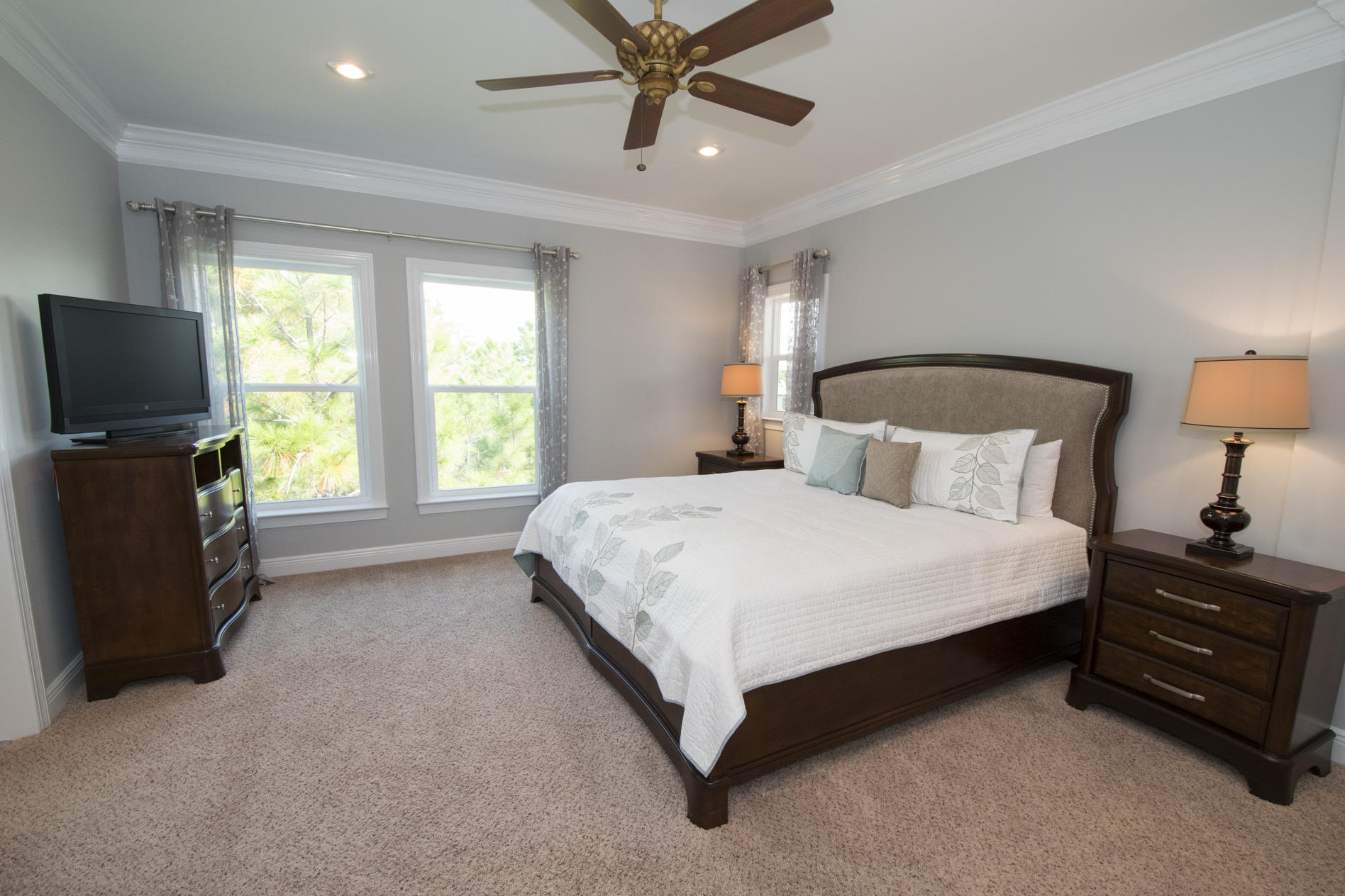 35 The Greenway Loop Inlet Beach, FL 32461 - Photo 28 of 37 a bedroom with a bed and a television