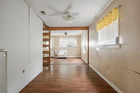 a view of an entryway with a window